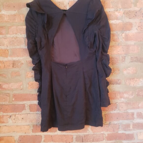 Audette Eclipse Mini Dress in Black - Picture 5 of 9